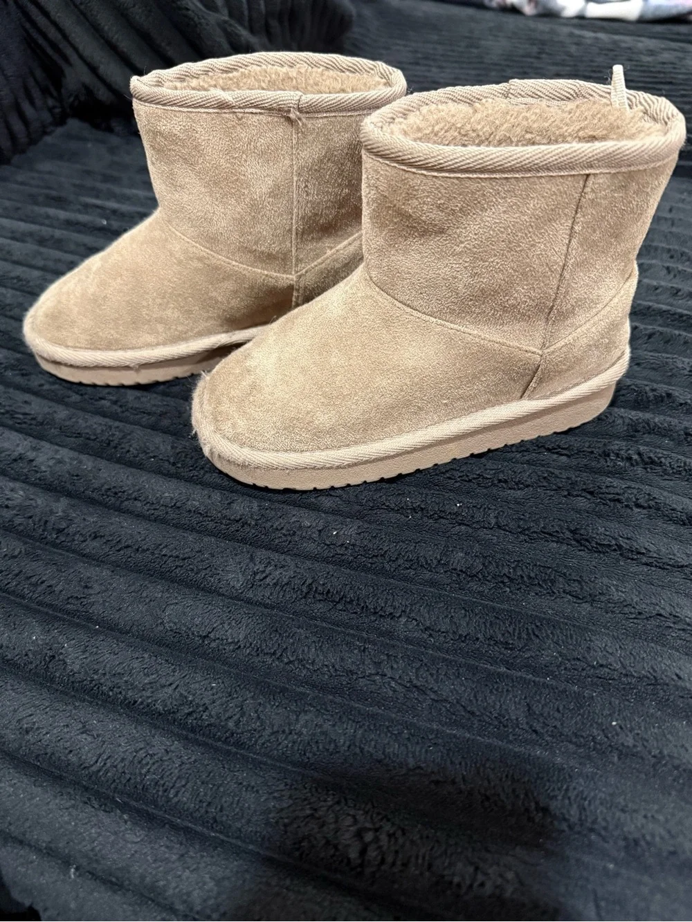 The Children's Place Tan Suede-Look Cozy Winter Boots